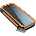 Power Bank / Batteria Solare Rresistente Agli Spruzzi - 20000mAh - Verde