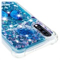 Cover in TPU Liquid Glitter per Samsung Galaxy A70 - Farfalla Blu