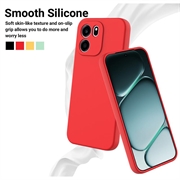 Custodia in silicone liquido con cinghia a mano per OnePlus Nord CE6 - Rossa