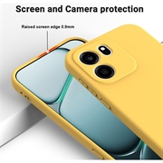 Custodia in silicone liquido con cinghia a mano per OnePlus Nord CE6 - Gialla
