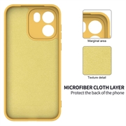 Custodia in silicone liquido con cinghia a mano per OnePlus Nord CE6 - Gialla