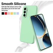 Custodia in silicone liquido con cinghia a mano per Samsung Galaxy S27 - Verde