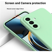 Custodia in silicone liquido con cinghia a mano per Samsung Galaxy S27 - Verde