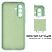 Custodia in silicone liquido con cinghia a mano per Samsung Galaxy S27 - Verde