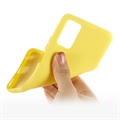 Custodia in Silicone Liquido per Samsung Galaxy S20 FE 5G - Giallo