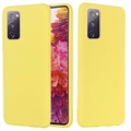 Custodia in Silicone Liquido per Samsung Galaxy S20 FE 5G - Giallo