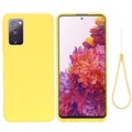 Custodia in Silicone Liquido per Samsung Galaxy S20 FE 5G - Giallo
