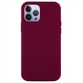 Custodia in silicone liquido per iPhone 14 Pro - Vino Rosso
