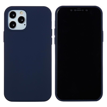 Custodia Silicone Liquido per iPhone 12 Pro Max - Blu Marino