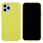 Custodia Silicone Liquido per iPhone 12 Pro Max - Gialla