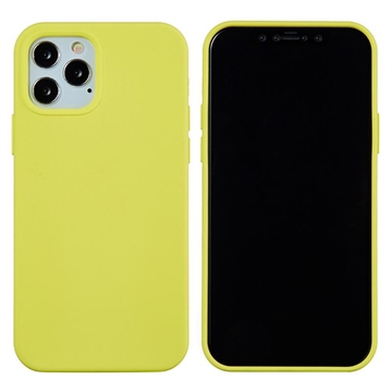 Custodia Silicone Liquido per iPhone 12 Pro Max - Gialla