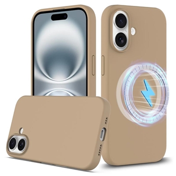 Custodia in silicone liquido per iPhone 16 - compatibile con MagSafe - Oro del deserto
