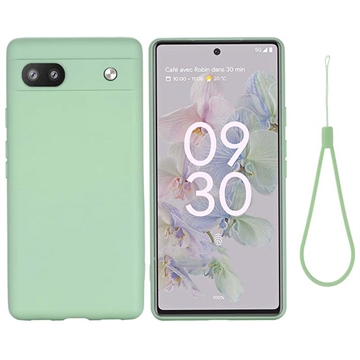 Custodia in Silicone Liquido per Google Pixel 6a - Verde