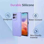 Custodia in silicone liquido per Xiaomi Redmi 17 5G/4G - Compatibile con MagSafe - Viola