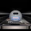 Caricabatteria da auto Lisen 48W con cavo da USB-C a Lightning - Nero