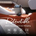 Caricabatteria da auto Lisen B104 4 in 1 con cavi USB-C e Lightning retrattili - 45W