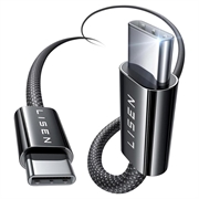 Set di cavi intrecciati da USB-C a USB-C Lisen - 60W, 3A, 5 pezzi - Nero