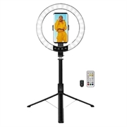 LogiLink AA0156 Luce anulare a LED con bastone/treppiede per selfie e otturatore remoto