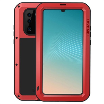 Custodia Ibrida Love Mei Powerful per Huawei P30 Pro - Rosso