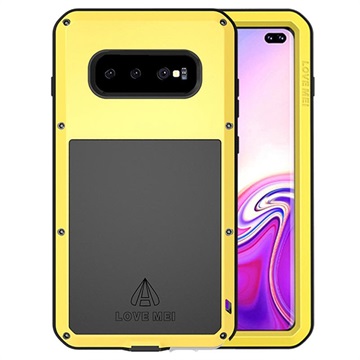 Custodia Ibrida Samsung Galaxy S10+ Love Mei Powerful - Giallo