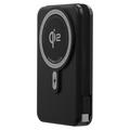 Power bank MagSafe M01B da 10000mAh con cavo USB-C integrato - Nero