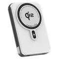 Power bank MagSafe M01B da 10000mAh con cavo USB-C integrato - Bianco