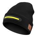 Cappello a cuffia LED M1-BTD3 con altoparlanti Bluetooth - Luce bianca - Nero