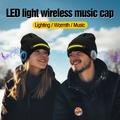 Cappello a cuffia LED M1-BTD3 con altoparlanti Bluetooth - Luce bianca - Nero