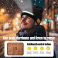 Cappello a cuffia LED M1-BTD3 con altoparlanti Bluetooth - Luce bianca - Nero