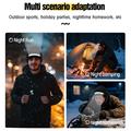 Cappello a cuffia LED M1-BTD3 con altoparlanti Bluetooth - Luce bianca - Nero