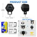 Faro LED M1 PRO per moto/auto – 18000lm, 10 modalità, IP68, 9–32V - Nero