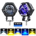 Faro LED M1 PRO per moto/auto – 18000lm, 10 modalità, IP68, 9–32V - Nero