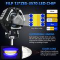 Faro LED M1 PRO per moto/auto – 18000lm, 10 modalità, IP68, 9–32V - Nero
