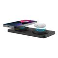 Caricabatterie wireless da tavolo magnetico 2 in 1 M15 30W - Nero
