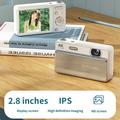 Fotocamera digitale M15 4K - Display da 2.8", 64MP, zoom 16x, messa a fuoco automatica, scheda da 32GB - Bianca