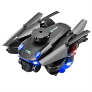 Drone pieghevole M2S con doppia fotocamera e posizionamento ottico - Nero