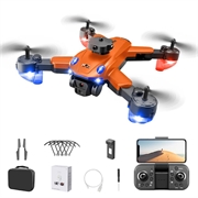Drone pieghevole M2S con doppia fotocamera e posizionamento ottico - Arancione