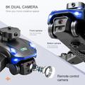 Drone pieghevole M2S con doppia fotocamera e posizionamento ottico - Nero