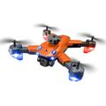 Drone pieghevole M2S con doppia fotocamera e posizionamento ottico - Arancione