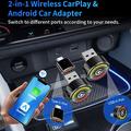 Adattatore M47 per CarPlay e Android Auto senza fili - Nero