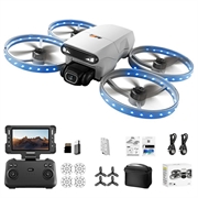 Drone pieghevole M6S con doppia fotocamera e telecomando con schermo da 4.3"