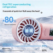 Ventola di raffreddamento TEC pieghevole M814 con display dinamico - 3000mAh - Rosa
