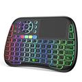 Tastiera wireless M9 Mini con touchpad e retroilluminazione RGB - Nero
