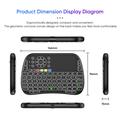 Tastiera wireless M9 Mini con touchpad e retroilluminazione RGB - Nero