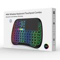 Tastiera wireless M9 Mini con touchpad e retroilluminazione RGB - Nero