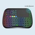 Tastiera wireless M9 Mini con touchpad e retroilluminazione RGB - Nero