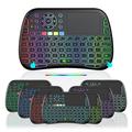 Tastiera wireless M9 Mini con touchpad e retroilluminazione RGB - Nero