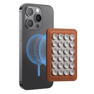 MC-W18 Supporto magnetico per telefono a ventosa in silicone - Marrone