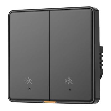 MG-KG126 Interruttore intelligente Zigbee Radar / Interruttore a parete con sensore umano - 2 canali, 1 via - Nero