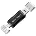 MICRODRIVE 64GB di unità flash 2-in-1 USB 2.0 / USB-C - Nero